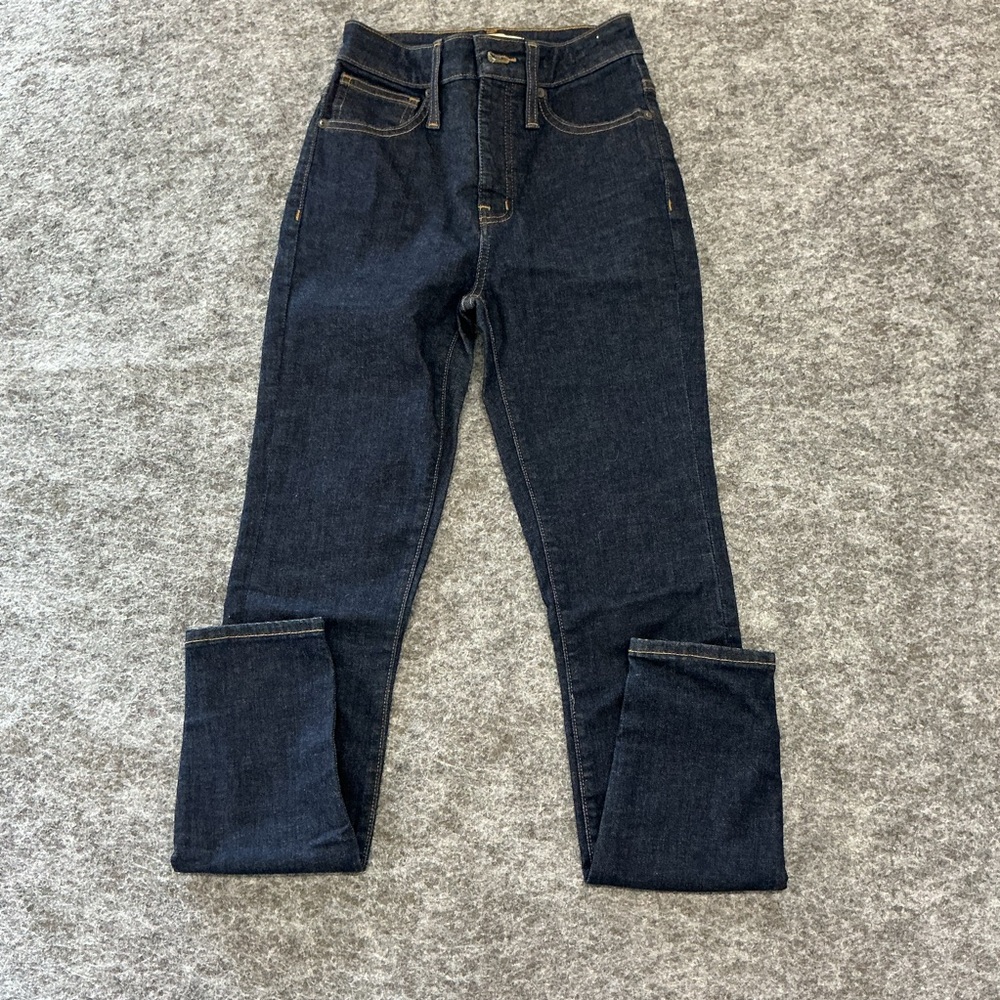 Madewell Dark Wash Curvy High Rise Skinny Jeans aaa